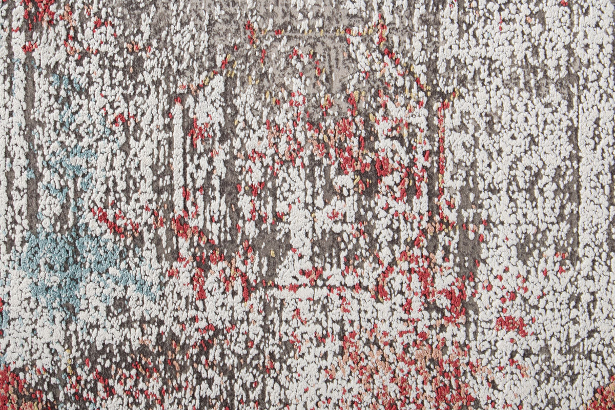 3x10 Gray and Multicolor Turkish Antep Runner
