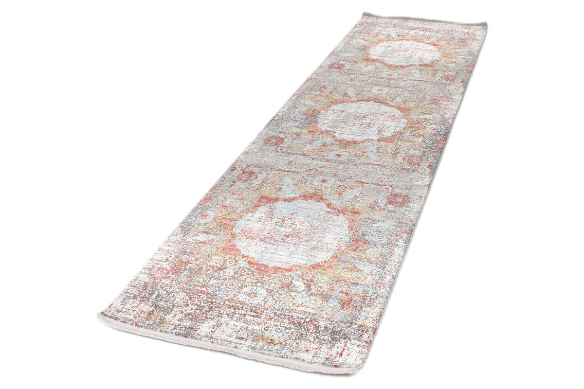 3x10 Gray and Multicolor Turkish Antep Runner