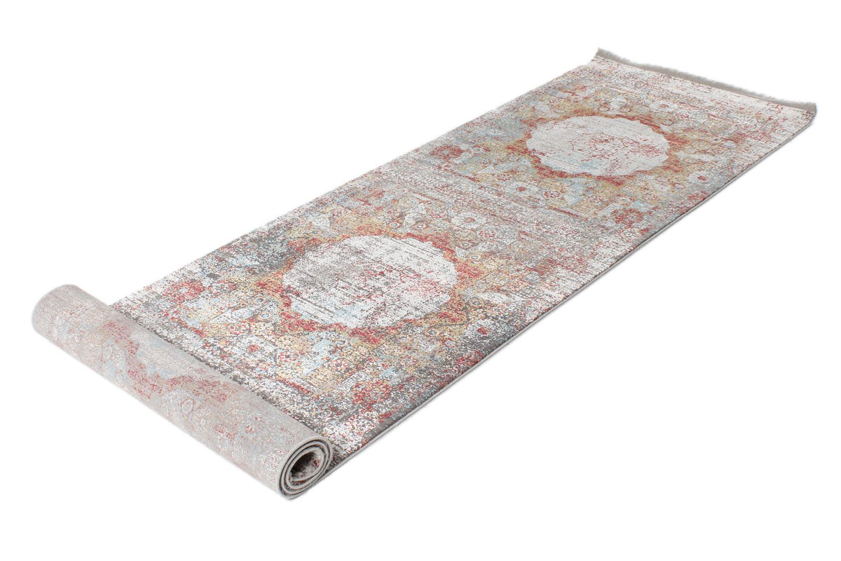 3x10 Gray and Multicolor Turkish Antep Runner