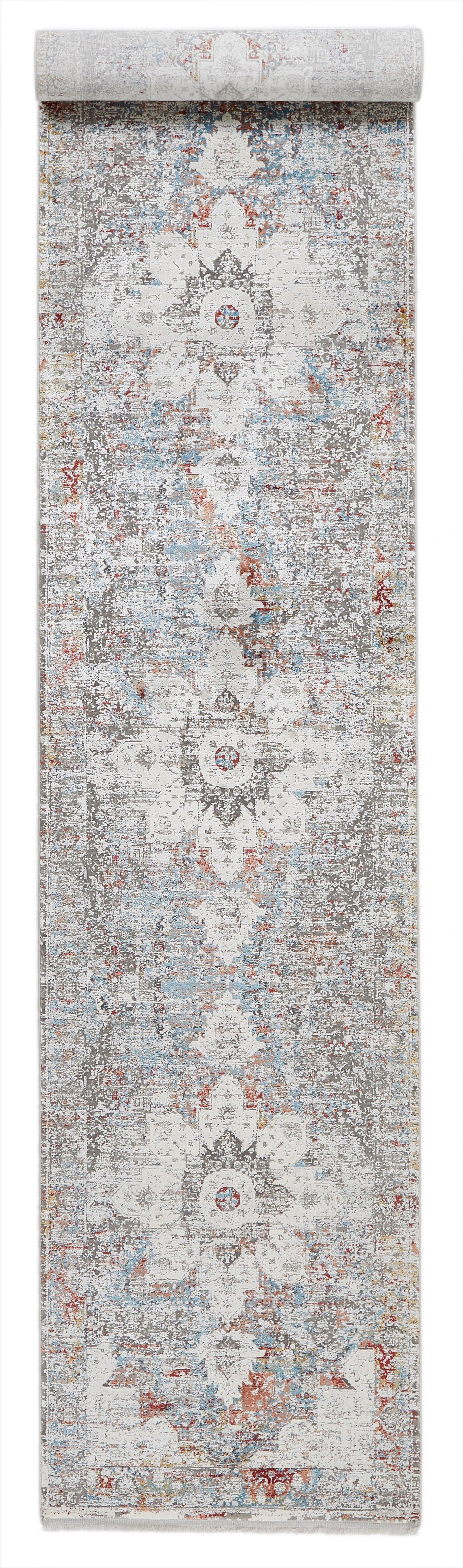 3x13 Gray and Ivory Turkish Antep Runner