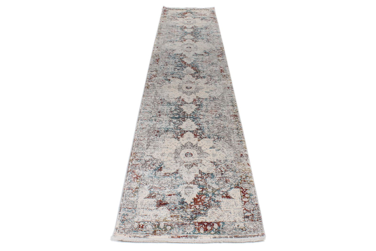 3x13 Gray and Ivory Turkish Antep Runner