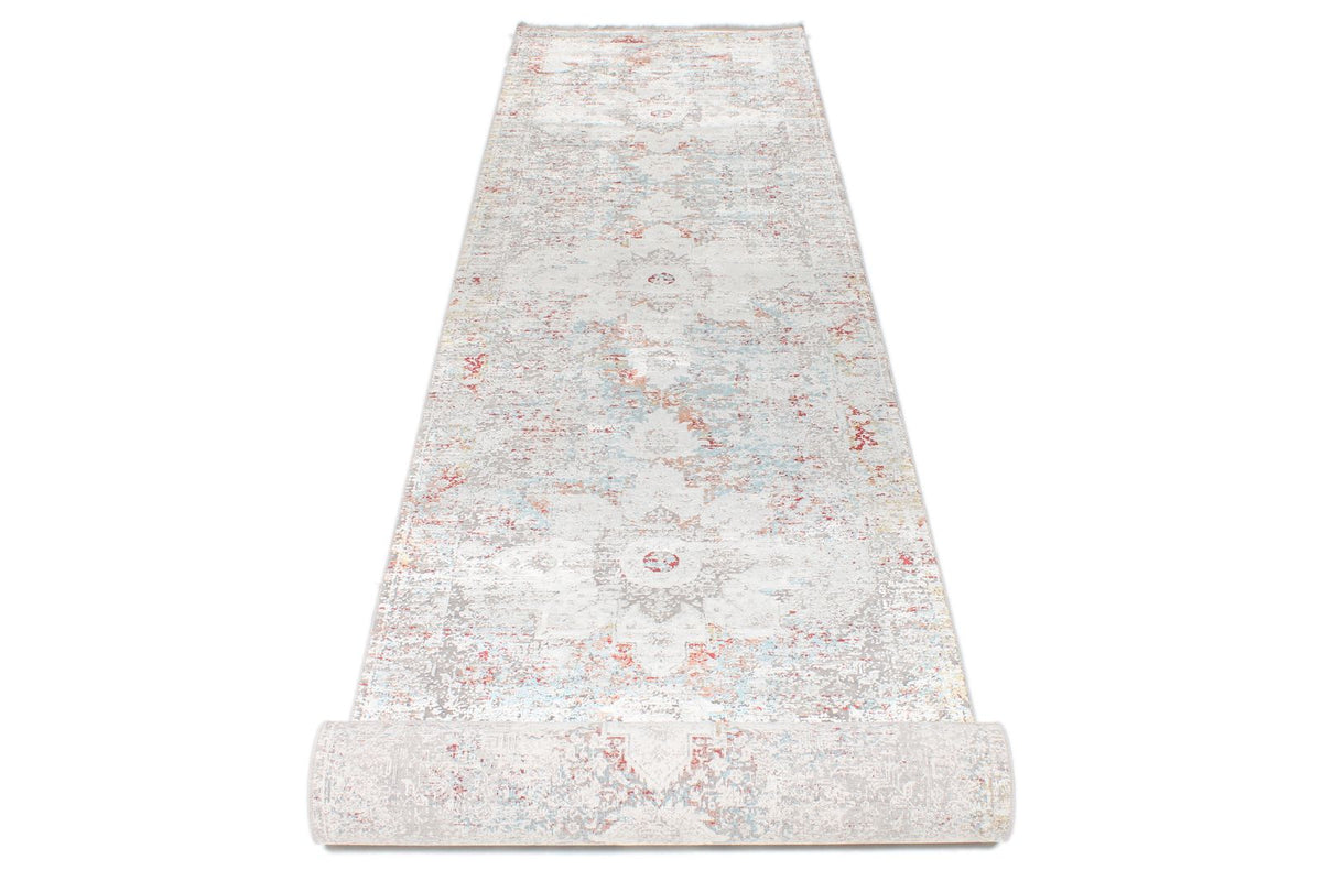 3x13 Gray and Ivory Turkish Antep Runner