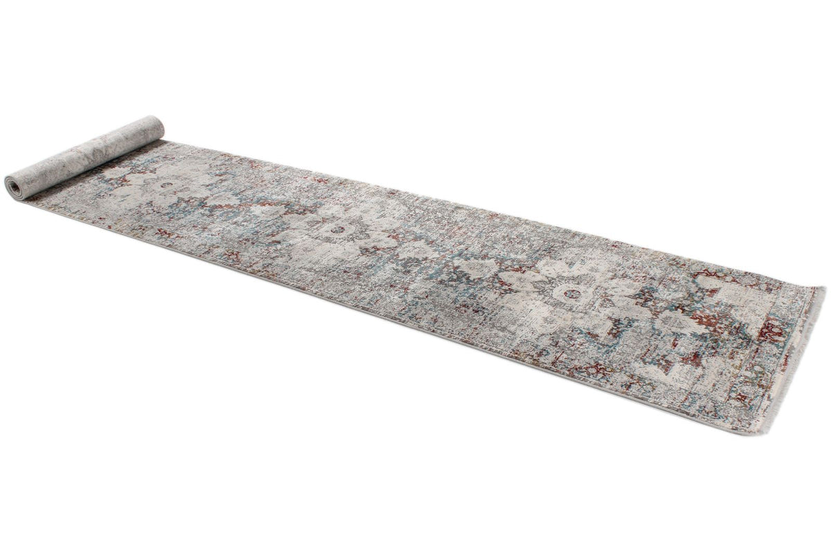 3x13 Gray and Ivory Turkish Antep Runner