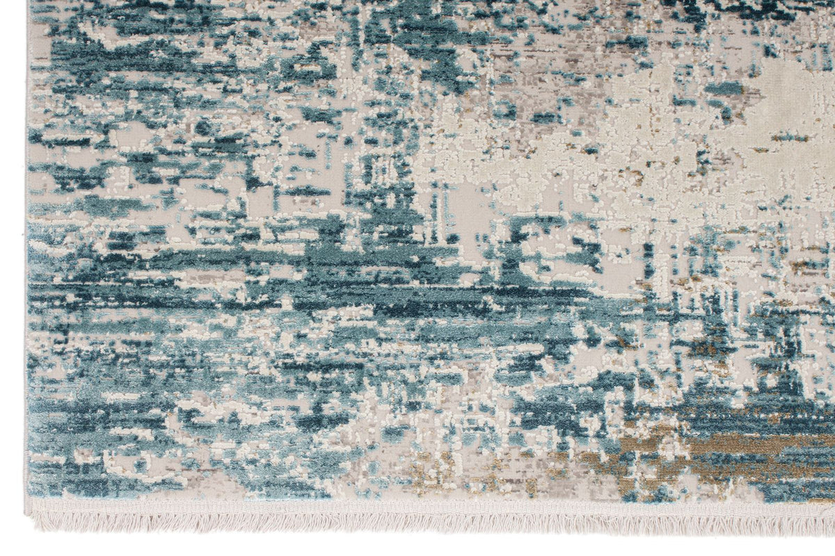 5x8 Gray and Blue Turkish Antep Rug
