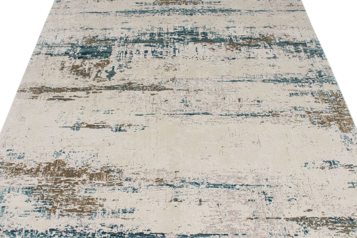 5x8 Gray and Blue Turkish Antep Rug
