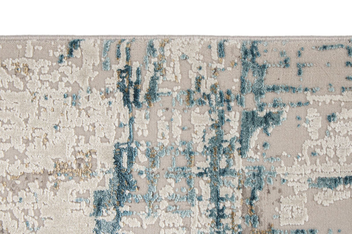 5x8 Gray and Blue Turkish Antep Rug