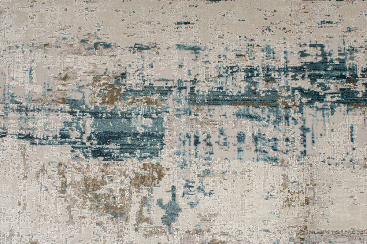 5x8 Gray and Blue Turkish Antep Rug