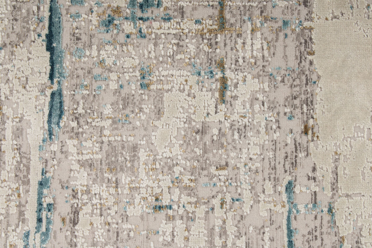 5x8 Gray and Blue Turkish Antep Rug