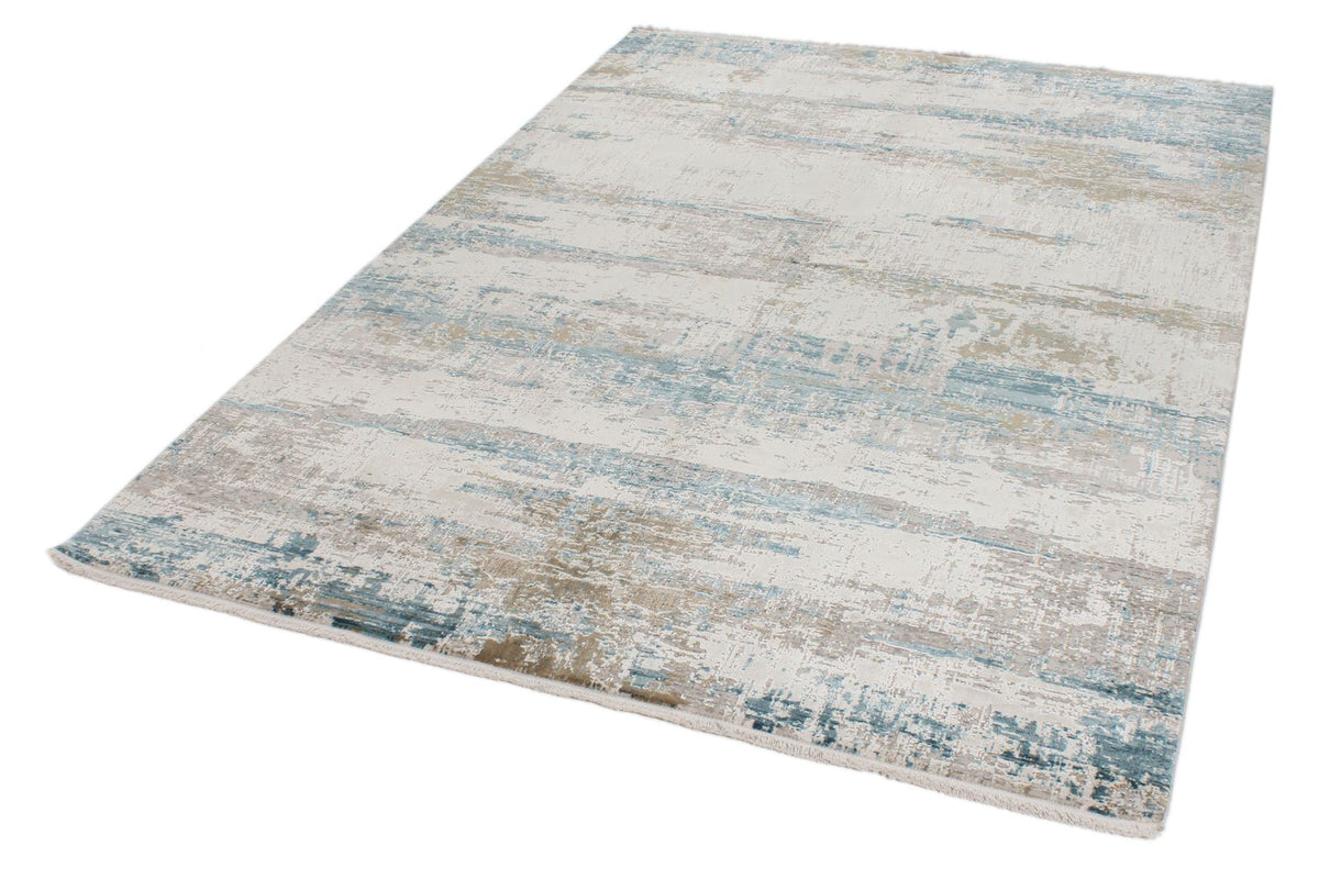 5x8 Gray and Blue Turkish Antep Rug