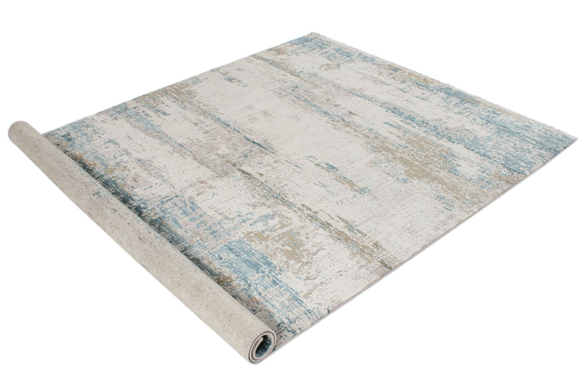 5x8 Gray and Blue Turkish Antep Rug