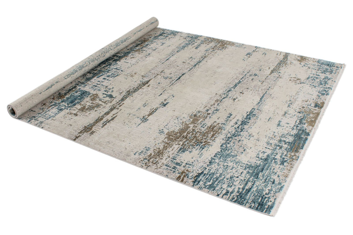 5x8 Gray and Blue Turkish Antep Rug
