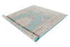 7x10 Turquoise and Pink Turkish Silk Rug