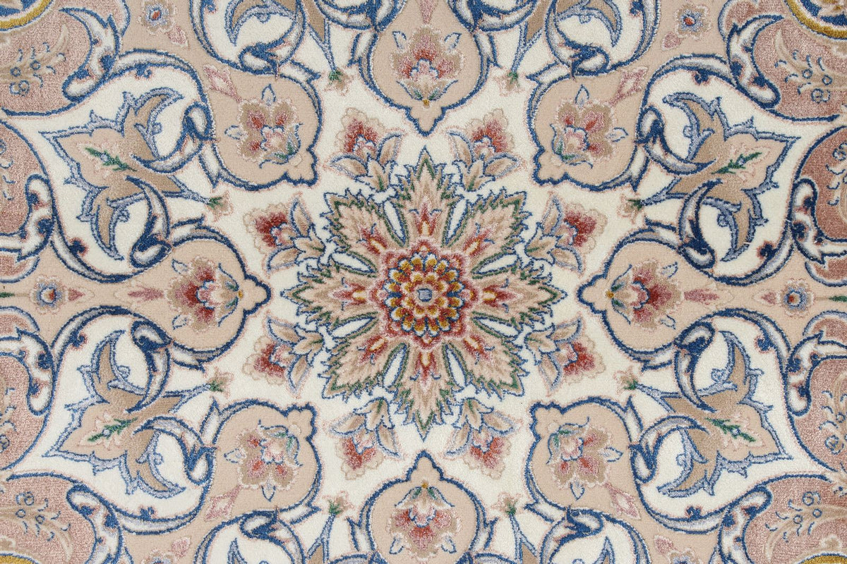 8x12 Blue and Brown Turkish Silk Rug