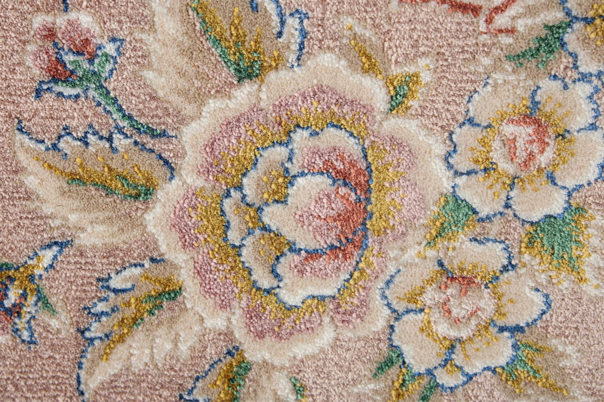 8x12 Blue and Brown Turkish Silk Rug