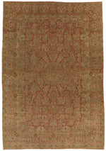 12x17 Rust and Light Blue Persian Rug