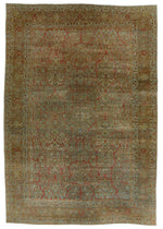 12x17 Rust and Gray Turkish Oushak Rug