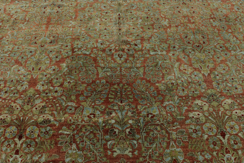 12x17 Rust and Gray Turkish Oushak Rug