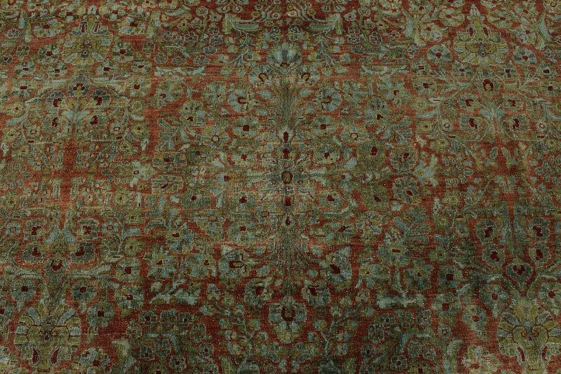 12x17 Rust and Gray Turkish Oushak Rug