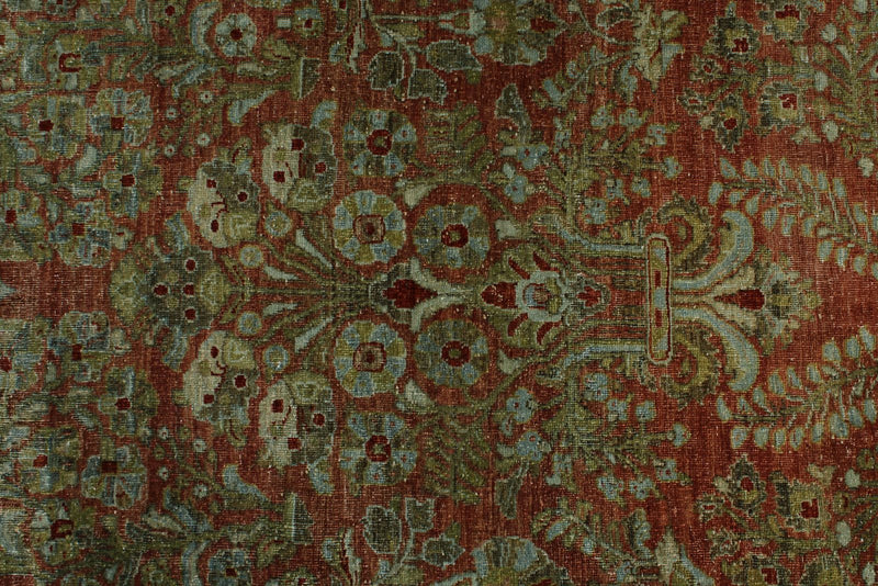 12x17 Rust and Gray Turkish Oushak Rug