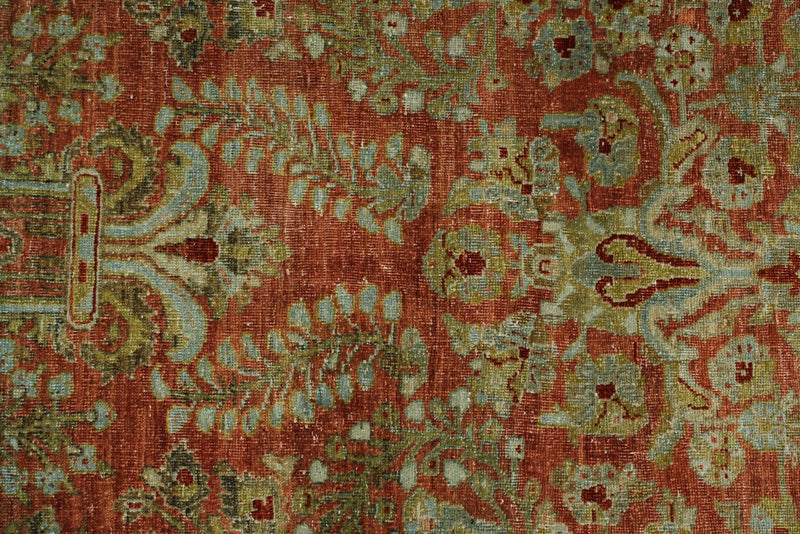 12x17 Rust and Gray Turkish Oushak Rug