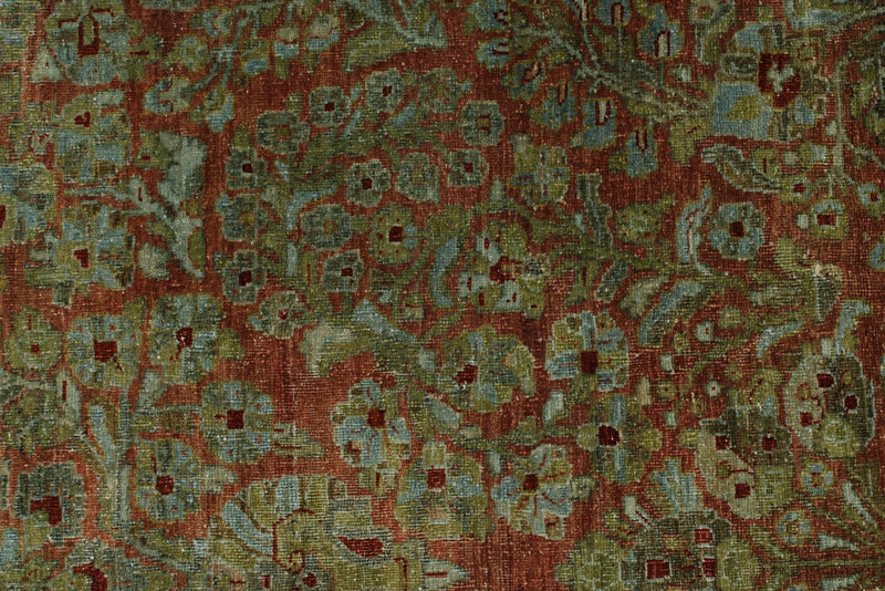 12x17 Rust and Gray Turkish Oushak Rug