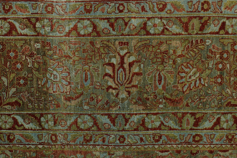 12x17 Rust and Gray Turkish Oushak Rug