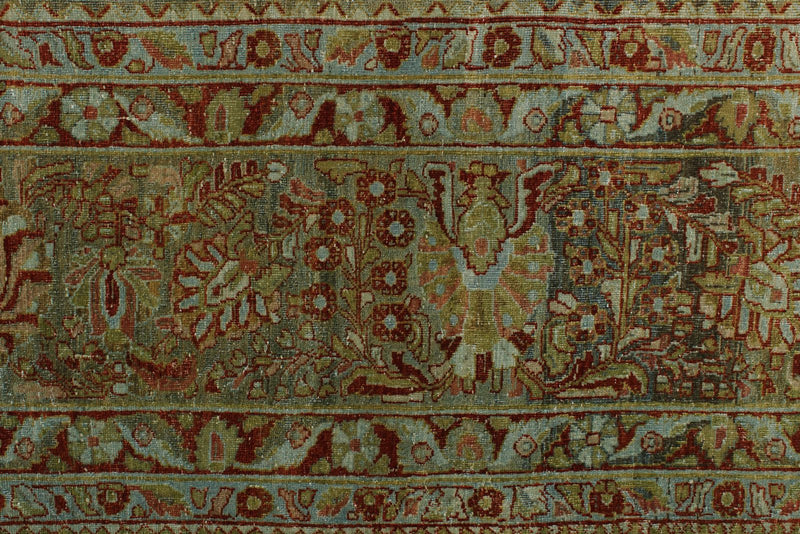 12x17 Rust and Gray Turkish Oushak Rug