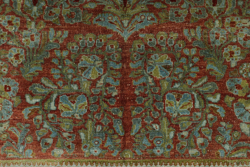12x17 Rust and Gray Turkish Oushak Rug