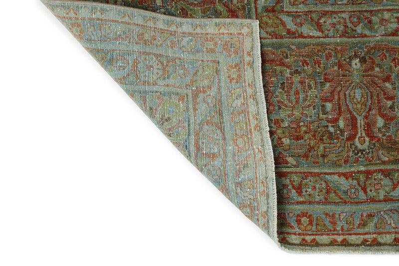 12x17 Rust and Gray Turkish Oushak Rug