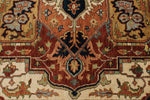 9x12 Ivory and Rust Anatolian Persian Rug