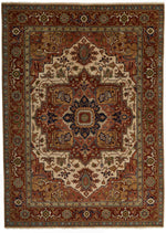 9x12 Ivory and Rust Anatolian Persian Rug