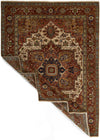 9x12 Ivory and Rust Anatolian Persian Rug