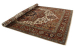 9x12 Ivory and Rust Anatolian Persian Rug