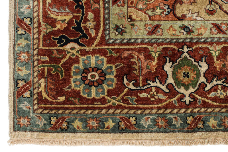 8x10 Ivory and Rust Anatolian Persian Rug