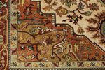 8x10 Ivory and Rust Anatolian Persian Rug