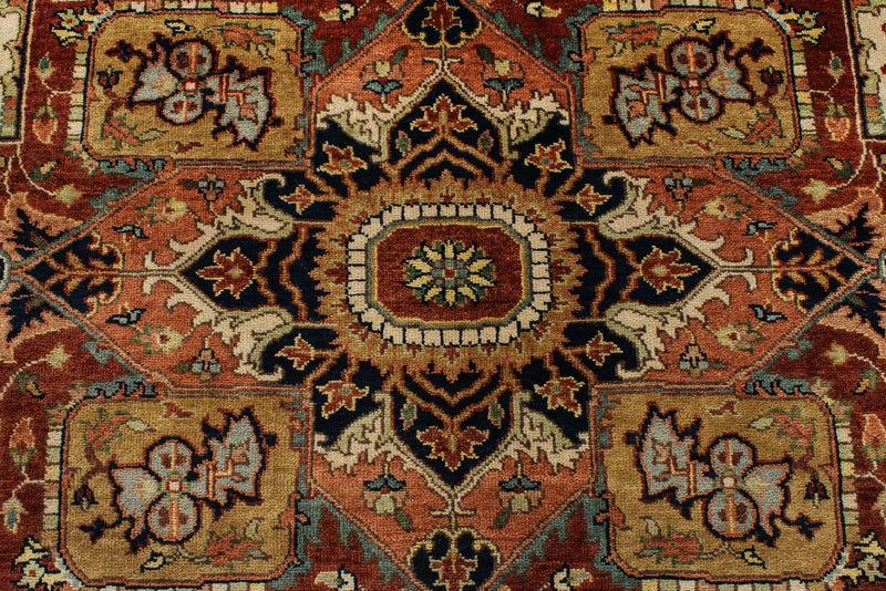 8x10 Ivory and Rust Anatolian Persian Rug