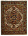 8x10 Ivory and Rust Anatolian Persian Rug