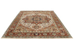 8x10 Ivory and Rust Anatolian Persian Rug