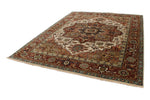 8x10 Ivory and Rust Anatolian Persian Rug