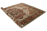 8x10 Ivory and Rust Anatolian Persian Rug