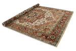 8x10 Ivory and Rust Anatolian Persian Rug