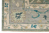 8x10 Green and Ivory Turkish Oushak Rug