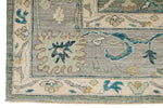 8x10 Green and Ivory Turkish Oushak Rug