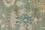 8x10 Green and Ivory Turkish Oushak Rug