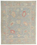 8x10 Gray Turkish Oushak Rug