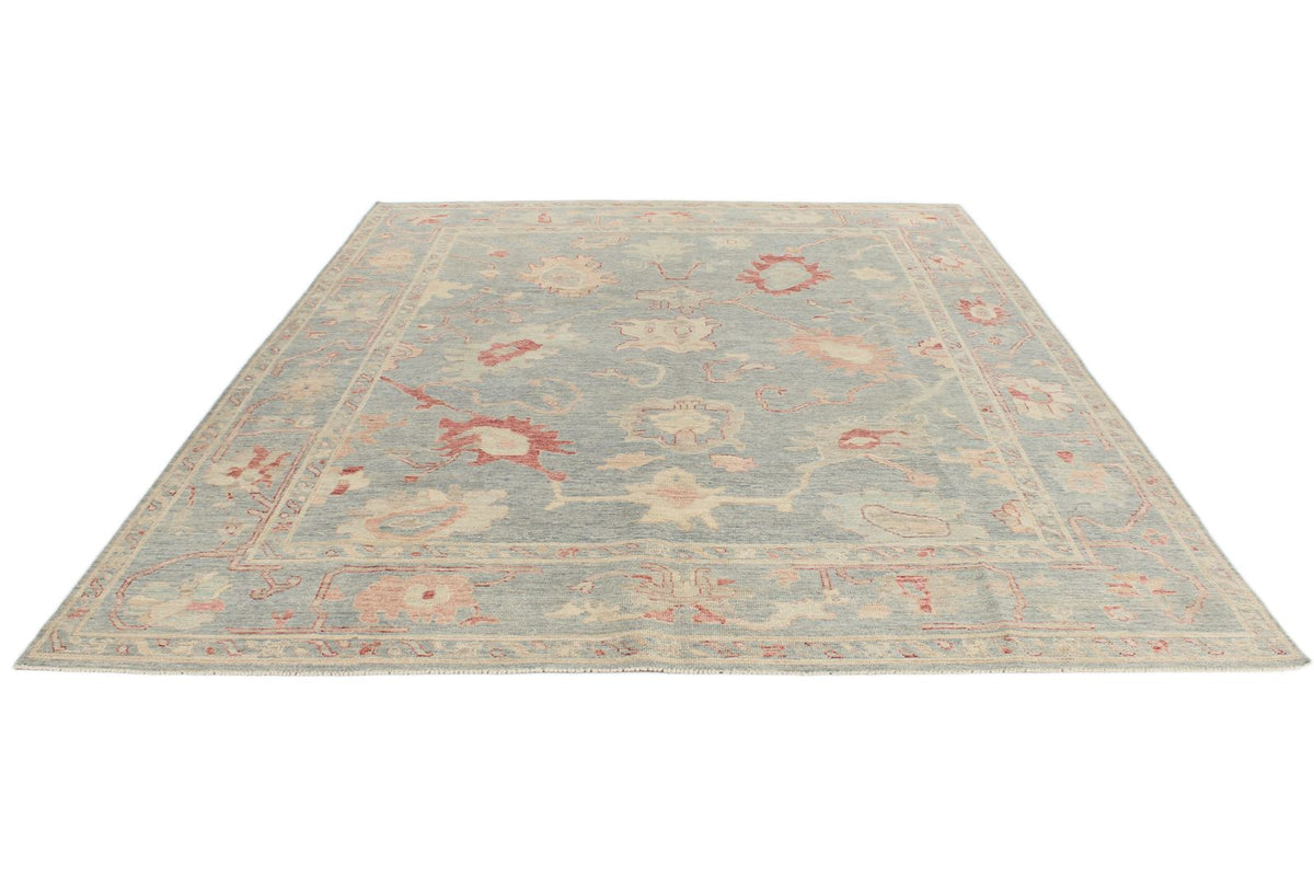 8x10 Gray Turkish Oushak Rug