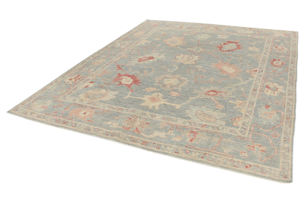 8x10 Gray Turkish Oushak Rug