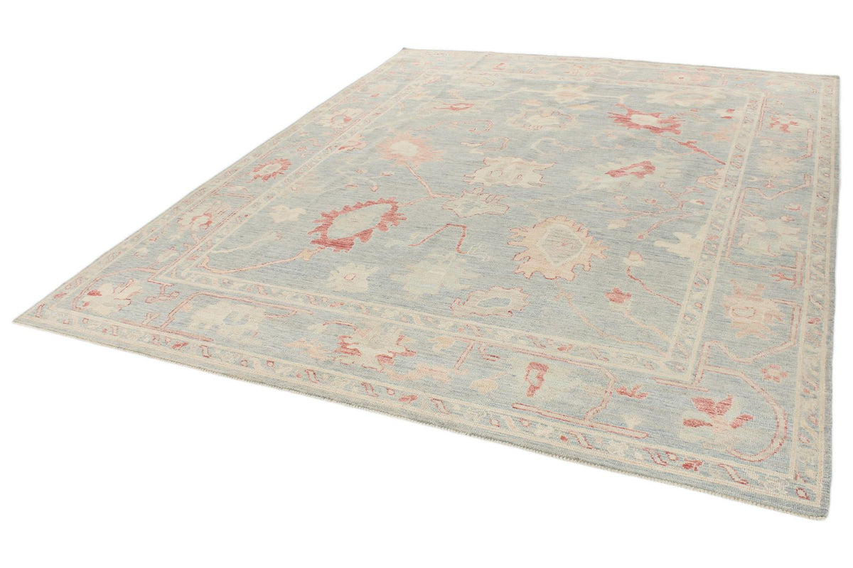 8x10 Gray Turkish Oushak Rug