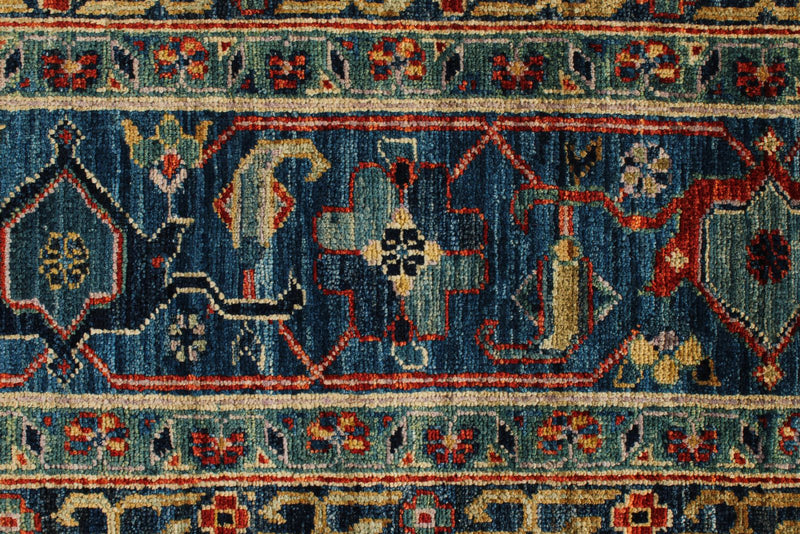 8x10 Green and Blue Anatolian Traditional Rug