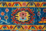 9x12 Navy and Multicolor Turkish Oushak Rug